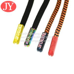 Quality customized colorful metal aglets sneaker lace cord brass/iron/zinc alloy material rope aglets engraved logo wholesale