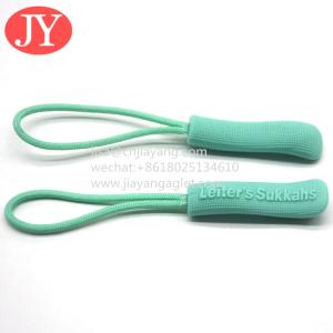 Quality Jiayang 2021new style garment accessories Latest Design Best Price Plastic Embossed Zipper Puller For Handbag wholesale