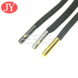 Quality Jiayang custom seamless brass tips shoe lace sring cord end laces aglet end plate rope tippings wholesale
