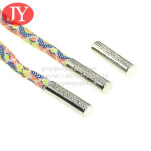 Quality custom 6.5*25mm zinc alloy metal aglet shoe lace rope metal ends tubular seamless string aglet tips wholesale