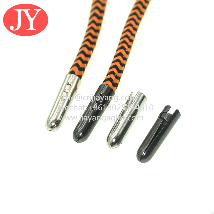 Quality Jiayang garment accessories factory supply sport shoe lace with metal aglets wholesale