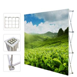Quality Portable Trade Show Backdrop Stand Various Shapes Detachable Frame 250g Fabric wholesale