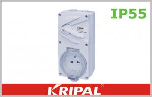 China White IP55 13A Weatherproof Switch Socket 3 Flat Electrical Outlet on sale