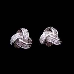 Quality Round Shape Cubic Zirconia Stud Earrings 925 Silver Jewelry Stores wholesale