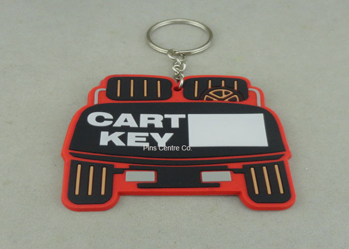 Quality Stamping / Die Casting Rubber Key Chain , Design Your Own Custom Shaped Keychains wholesale