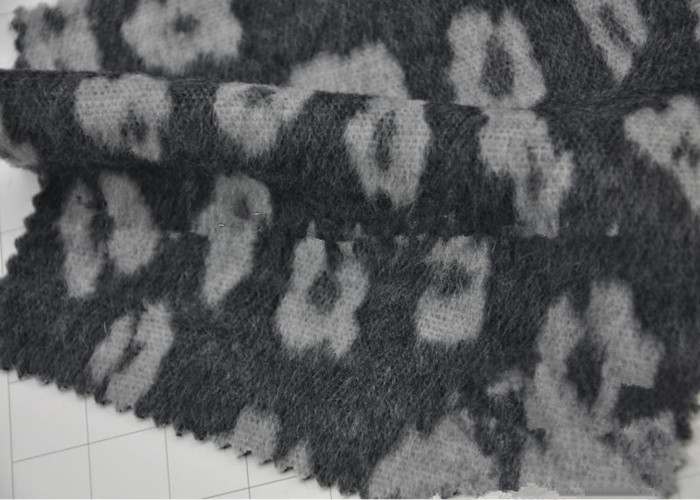 Quality Wrinkle - Resistant Wool Blend Coat Fabric Various Design For Curtain / Sofa wholesale