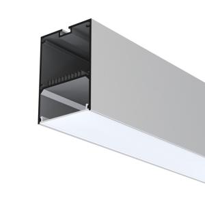 Quality Silver Suspended LED Profile 55mm X 70mm For Drywall Ceiling wholesale