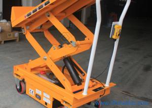 China Material Handling Mobile Scissor Lift Platform Table 1000kg Loading on sale