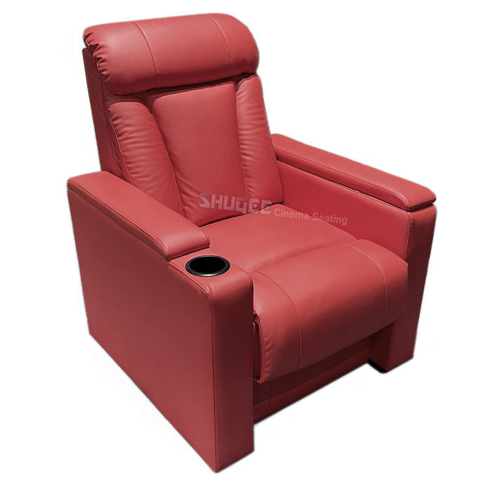 Quality Luxury Home Cinema Couple Red VIP Leather Cinema Sofa Retro Soft Movie Theater Seats wholesale