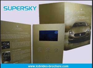 Quality Rechargeable LCD Video Brochure , Video In Print Brochure For Advertising wholesale