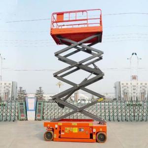 China Manganese Steel Upright Mobile Hydraulic Scissor Lifting Platform CE Certification on sale