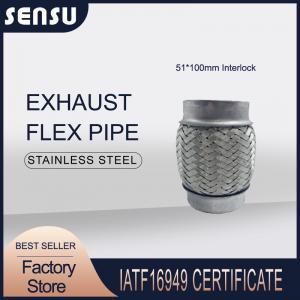 China 51*100mm Stainless Steel Flexible Exhaust Pipe with interlock on sale