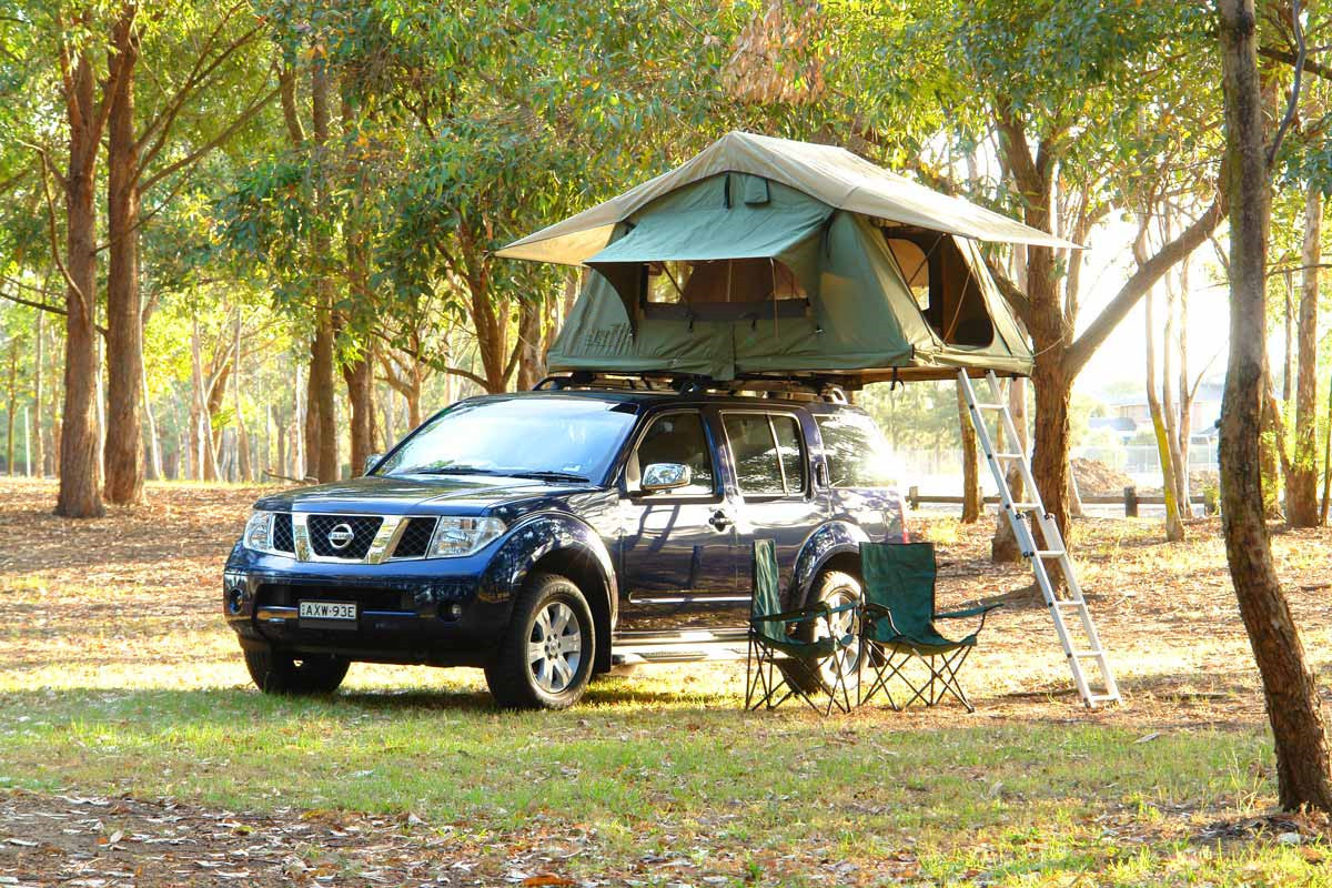 Quality PU Coated 4x4 Off Road Roof Top Tent With 2M Extendable Aluminum Ladder wholesale