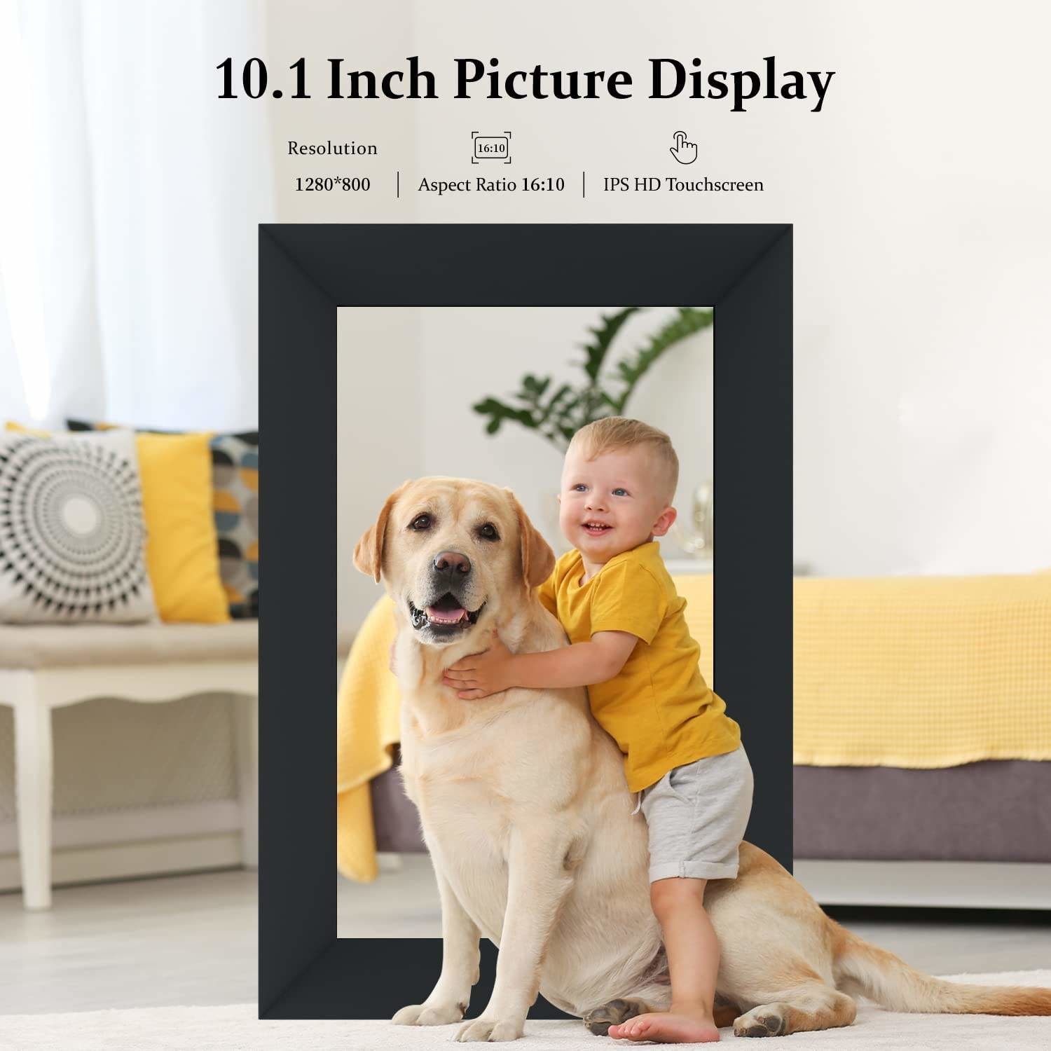 China Customized Smart Cloud WiFi Digital Photo Frame Auto Rotate IPS Touch Screen on sale
