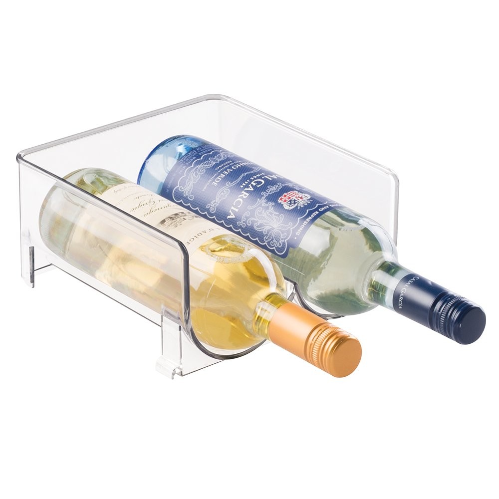 Quality Plastic Acrylic Wine Bottle Holder Impact Resistance For Kitchen Countertops Stackable wholesale