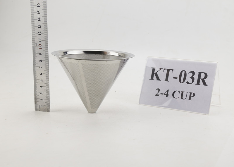 Quality 4 Cup Pour Over Coffee Dripper , Reusable Coffee Filter Cone For Carafes wholesale