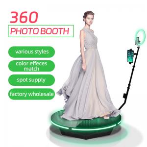 China Glass Platform RGB Wireless 360 Photo Booth Selfie Video Machine For Wedding Club on sale