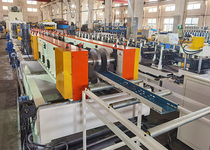 Quality Galvanized Steel / Stainless Steel / Pre-painted Steel Perforated Cable Tray Roll Forming Production Line wholesale