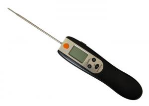 Quality Food Cooking Folding Probe Thermometer / Timer With Meat Taste Preset wholesale