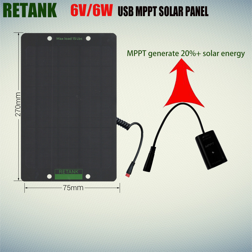 usb MPPT Controler 6V solar panel 6W placa solar cell convert solar energy to electricy power up to 20%+ high efficiency