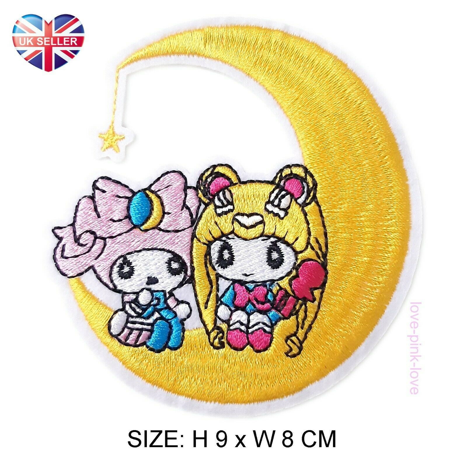 China My Melody Sailor Moon Embroidered Applique Iron Sew On Patch Badge on sale