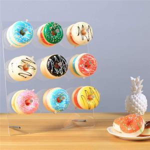 Quality Clear Handmade Acrylic donut holder stand For Cake Shop Wedding Party wholesale