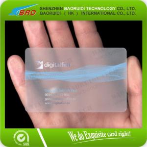 China PVC Transparent Blank Plastic Card (CR80) on sale