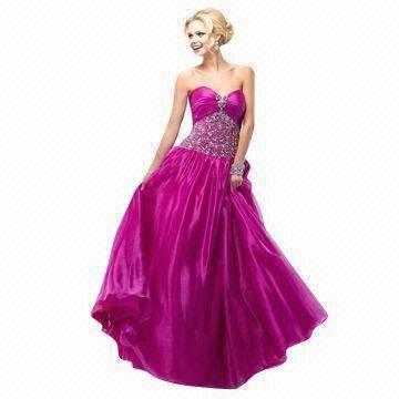 Quality Sweetheart A-line Organza Beaded Classical Design Evening Dress wholesale
