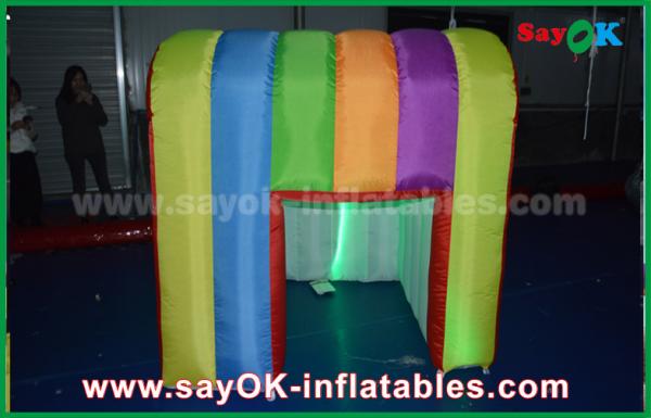 Cheap Inflatable Party Tent Rainbow Colorful Colors Inflatable Photo Booth Props Portable Inflatable Tent for sale