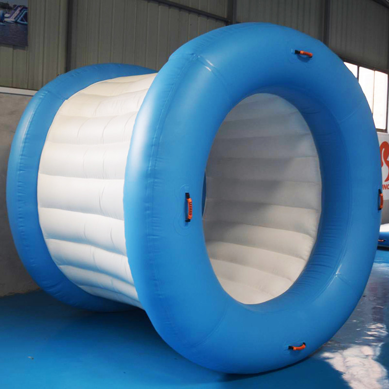 Quality 0.9mm PVC Tarpaulin Inflatable Water Walking Roller Ball With Durable Net Structure wholesale