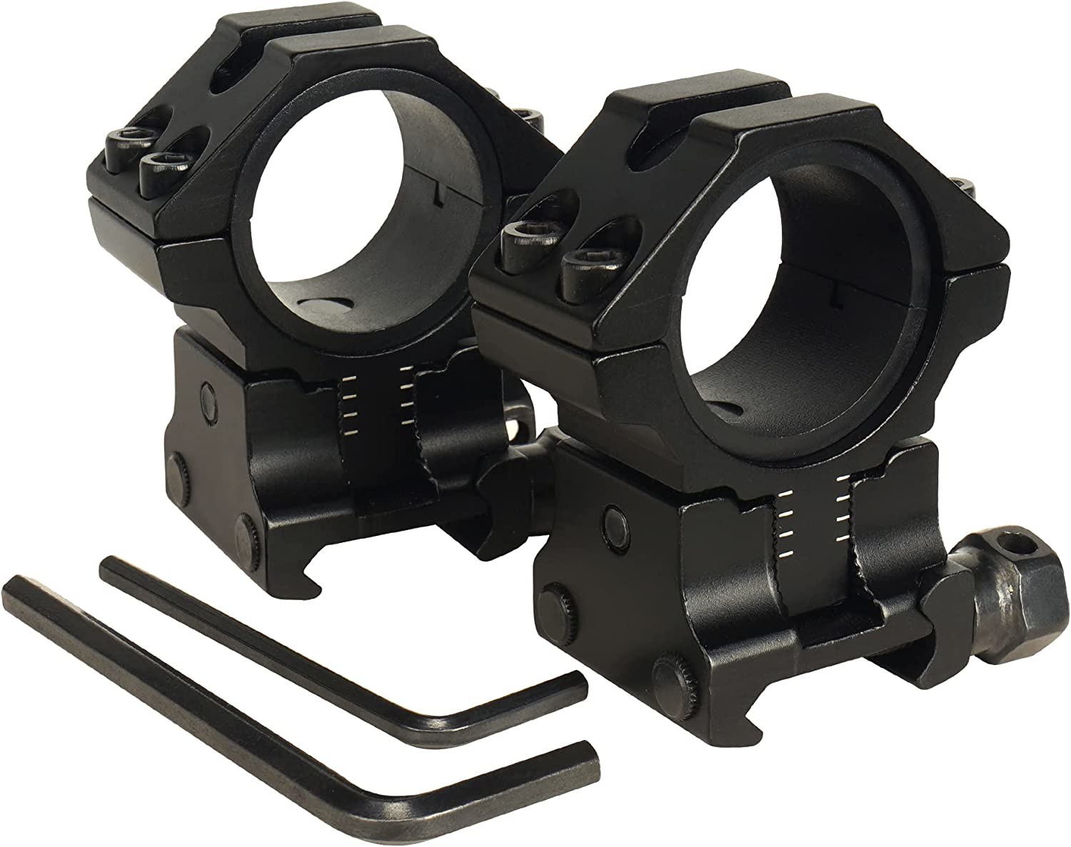 China 1 Inch Picatinny Rail Mounts For Scopes Adjustable Height Tactical Scope Rings on sale