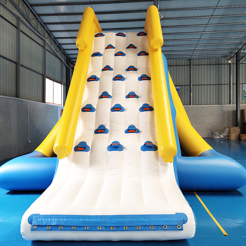 Quality 0.9mm PVC Tarpaulin Giant Inflatable Floating Water Slide With TUV Certificate wholesale