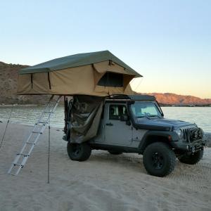 Quality PU Coated 4x4 Off Road Roof Top Tent With 2M Extendable Aluminum Ladder wholesale