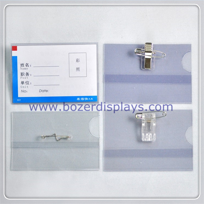 Quality Clear Work Permit/ID Card Holder/Badge Holder With Clip wholesale