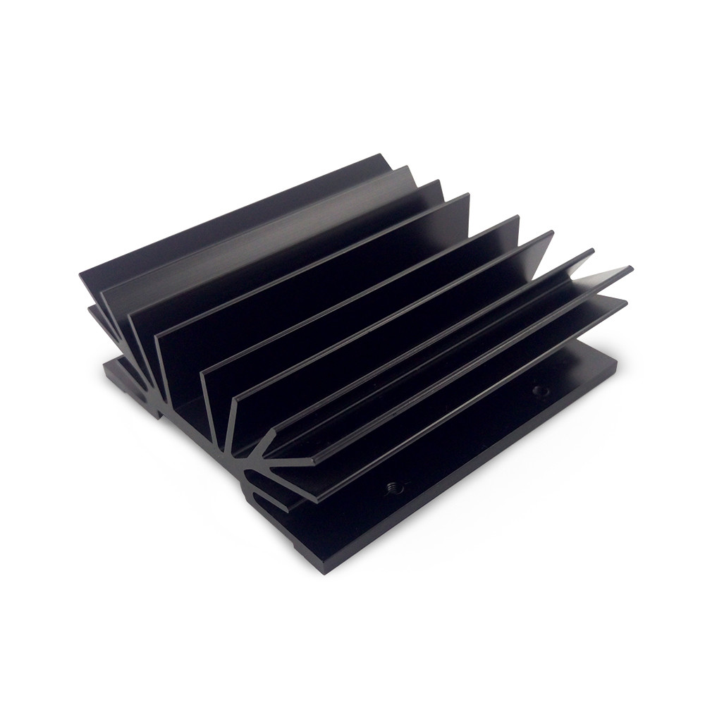 Quality Anodized Black Aluminum Extruded Heat Sink High Precision Durable wholesale