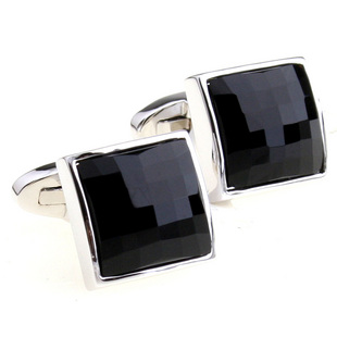 Cheap silver Square crystal diamond zircon wholesale cuff links cufflinks for sale