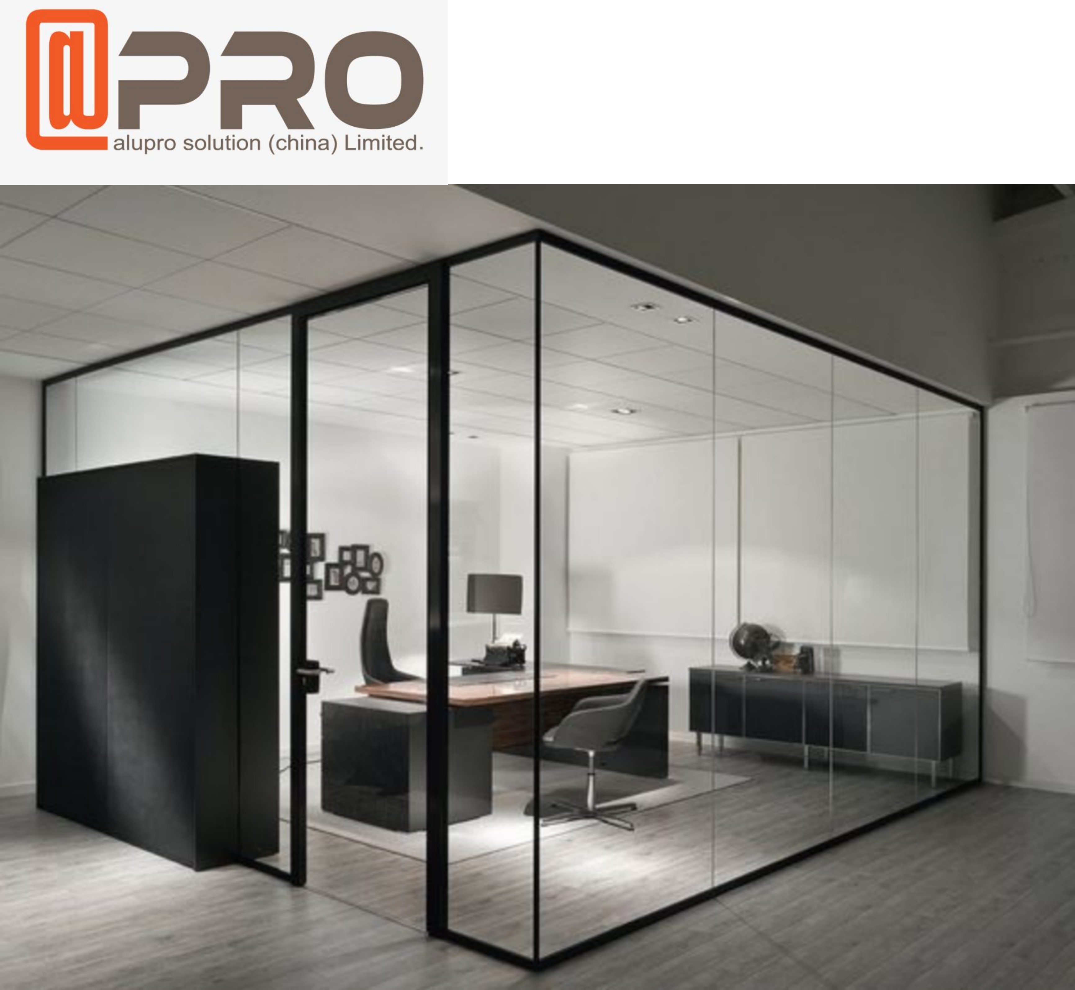Quality Modern Aluminum Wall Interior glass partition walls for offices wholesale