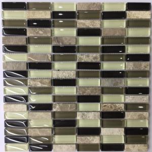 Quality Iridescent Crystal Ceramic Mosaic Tiles Washable Easy To Install wholesale