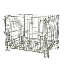 Quality Custom Heavy Duty Stacking Collapsible Logistic Storage Welded Metal Mesh Cage wholesale