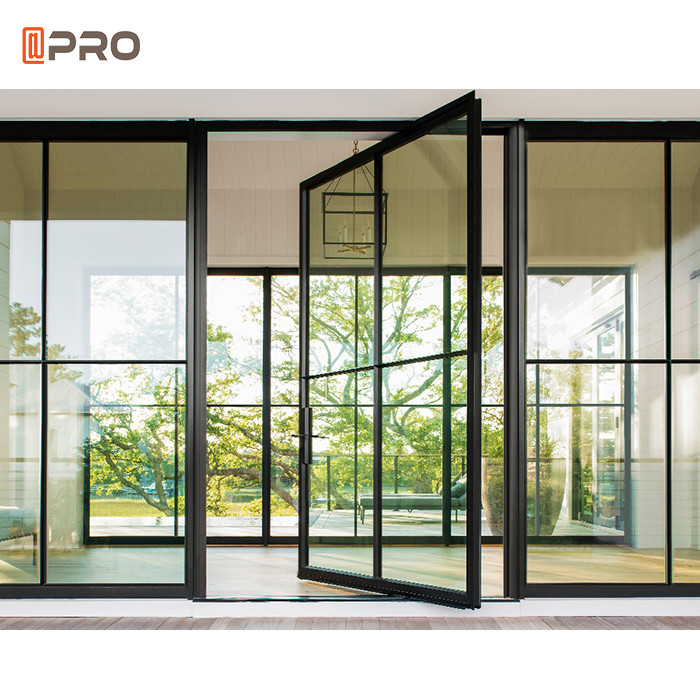 Quality Modern Exterior Entry Swing Open T5 Aluminum Pivot Doors wholesale