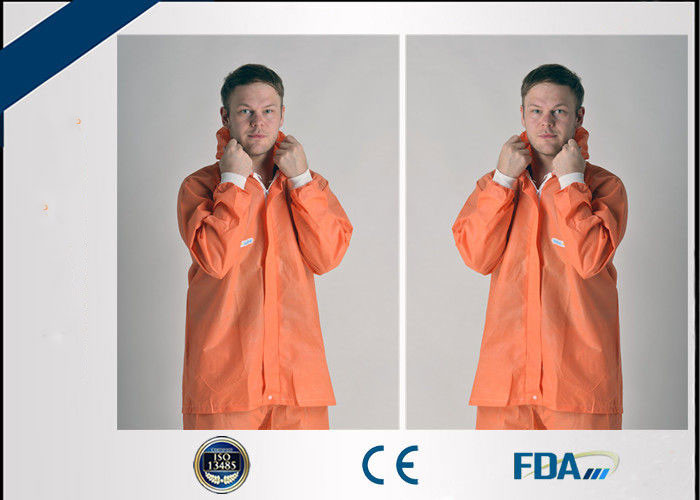 China Lint Free Disposable Protective Coverall For Dust / Bacterial / Virus Invading Prevention on sale