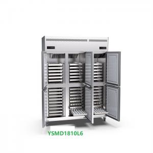 China 45 Trays Frost Free Commercial Upright Freezer 220v 6 Door Upright Chiller on sale
