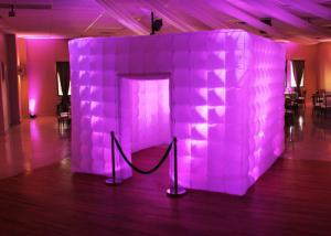 China Commercial Oxford Cloth Inflatable LED Photo Booth For Wedding White Color on sale