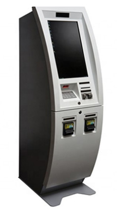 22 Inch Free Standing Banking Kiosk , Touch Screen Bitcoin ATM Kiosk