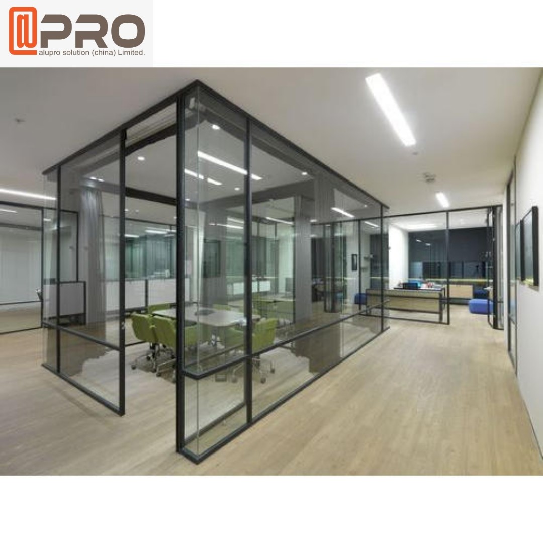 Quality Modern Aluminum Glass Frame Removable Wall Cool Office Partitions wholesale