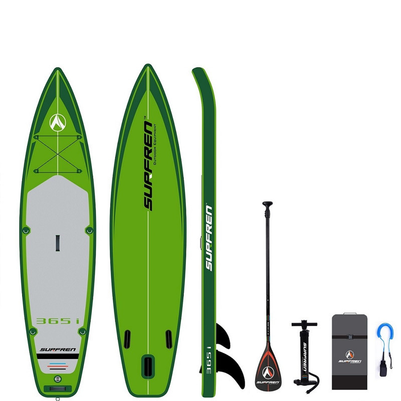 Quality All Round Green 160KG 365*81*15cm Surf Womens Inflatable SUP wholesale