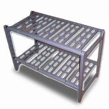 Quality Two-tier Extendable Plastic Rack with Slot-together Frame, Easy to Assemble wholesale