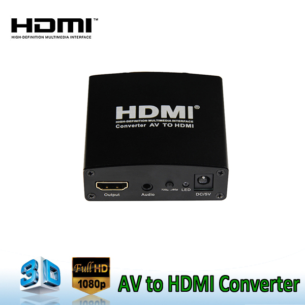 Quality support 3d 1080p av to hdmi converter box wholesale