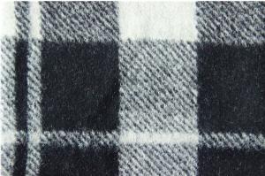 White Graphite Damier Ebene Wool Jacquard Fabric Knitting Cloth