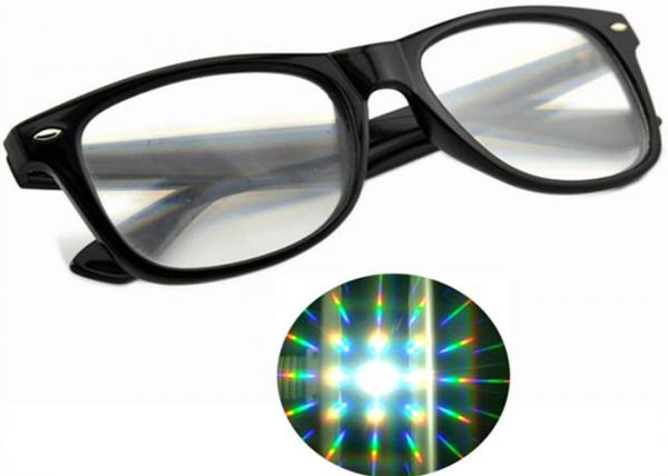 Cheap Plastic Christmas 3D Diffraction Glasses Custom Logo Plastic Rainbow 3d Glasses for sale